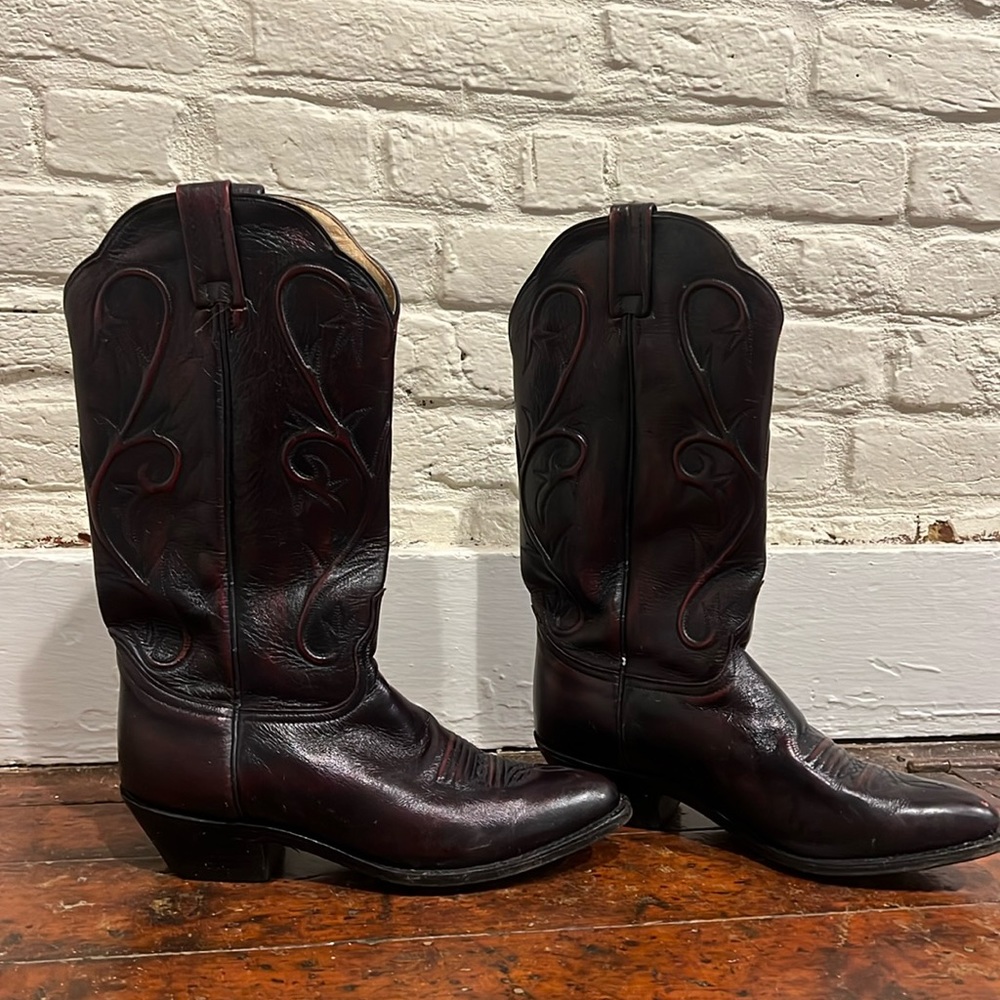 Vintage Dan Post cowboy boot